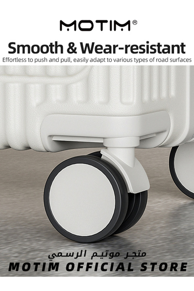 MOTIM Travel Luggage with USB and Type-C Port & Cup Holder & Phone Holder Side Hidden Hook 24 inch