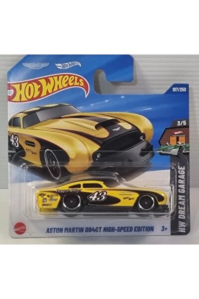 HOT WHEELS Aston Martin DB4 GT High-Speed Edition Sarı Yarış Arabası 1:64 Ölçekli Model 3/5