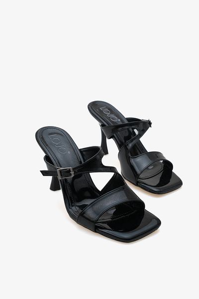 LOJO Women's Belt Buckle Detailed Heeled Daily Slippers Ferlep
