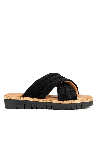 Muya Braska 35254 Genuine Leather Women's Slippers