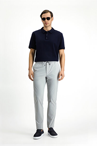 Kiğılı Tricou cu gât polo din bumbac slim fit