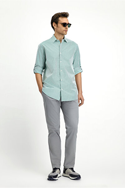 Kiğılı Μακρυμάνικο πουκάμισο με κανονική εφαρμογή ριγέ βαμβακερό εύκολο σιδέρωμα