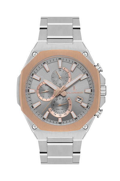 JACK LORANCE Jls0405703 Silver & Rose Steel Men's Wristwatch