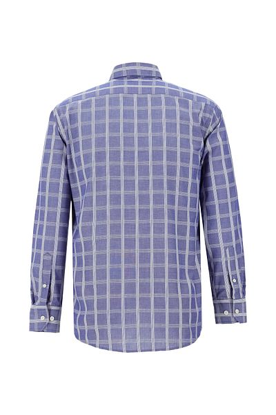 Abdullah Kiğılı Plaid Patterned Long Sleeve Cotton Shirt - Regular Fit