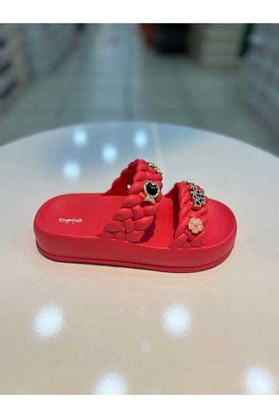 Akınal Bella Girl's Stoned Daily Comfortable Slippers