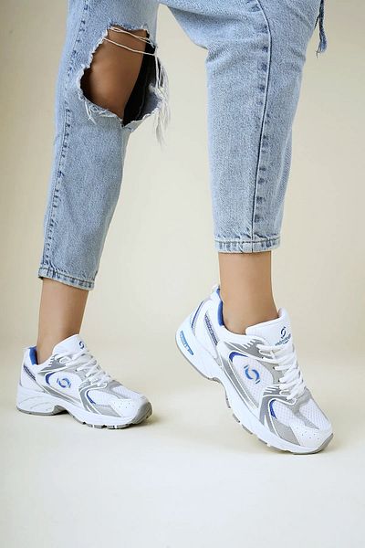 Zerenyus Unisex αθλητικά παπούτσια πεζοπορίας - ULTRAONE Orthopedic Connected Λευκό/Μπλε