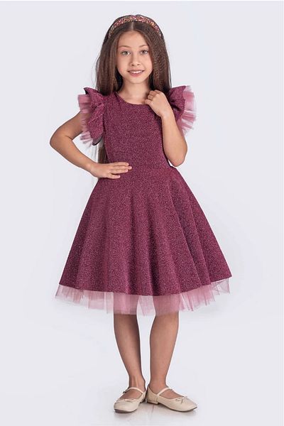 vestitino Girl's Evening Dress Tulle Detailed Glitter