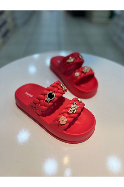 Akınal Bella Girl's Stoned Daily Comfortable Slippers
