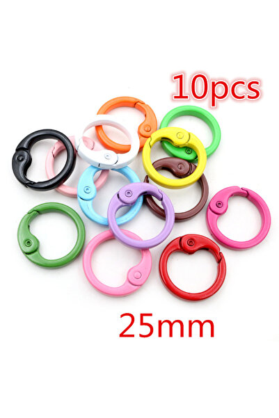 Choice 25 × 25 مم 10 قطع من حلقات مفتوحة من سبائك متعددة الألوان بتصميم عصري ...
