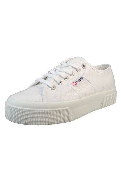 Superga Damen Low Sneaker 2740-platform Low Top S21384w Weiß 901 White Leinen