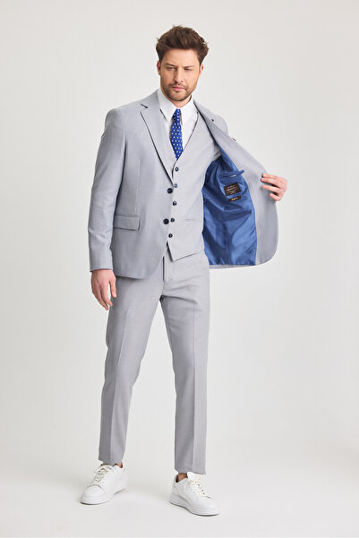 Frappoli Serardo Men's Ice Slim Fit Jacket Pants Vest Suit