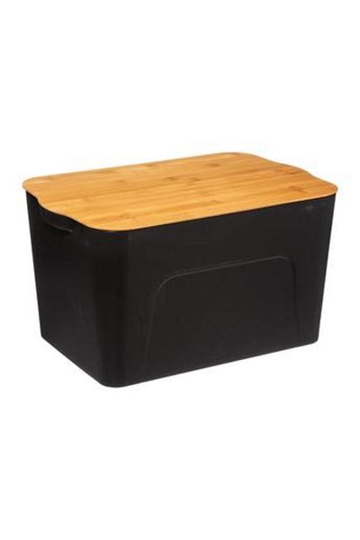 5FIVE 5 Five Plastic Storage Box W/Bamboo Lid (24 L)