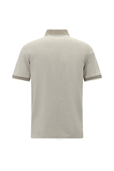 Abdullah Kiğılı Regular Fit Zippered Patterned Mercerized Cotton Polo Neck T-Shirt