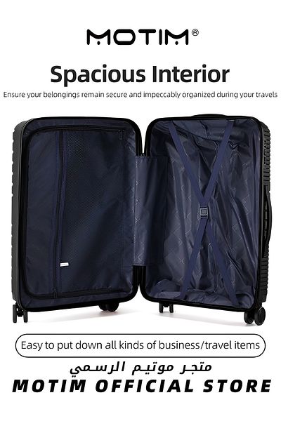 MOTIM Travel Luggage with ABS Material & Silent Spinner Wheels & TSA Lock & Nested Storage 28 inch