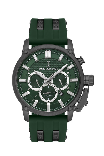 JACK LORANCE Jls0405804 Green & Metallic Steel Men's Watch