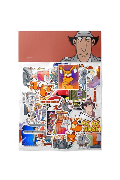 dadi ramba Inspector Gadget Sticker Pack - Bullet Journal - Agenda - Planner - Notebook - Laptop Sticker Decal