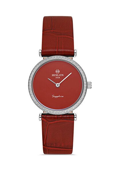 Hislon QL119S-14KS ساعة يد نسائية باللون الأحمر