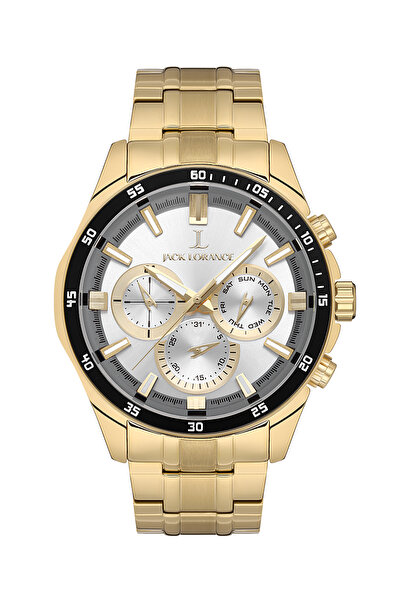 JACK LORANCE Jlb0199105 Silver & Gold Steel Cord Men's Wristwatch