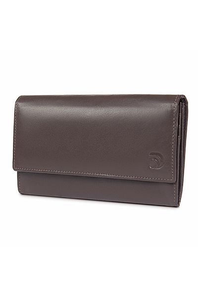 delis Women's Wallet, Bailey Pt1185, Genuine Leather, Brown