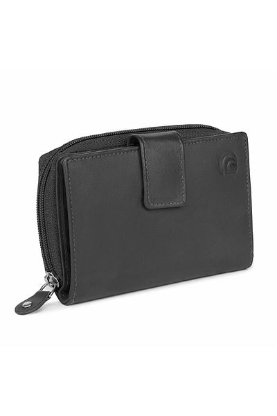 delis Women's Wallet, Annelisse Pt1181, Genuine Leather, Black