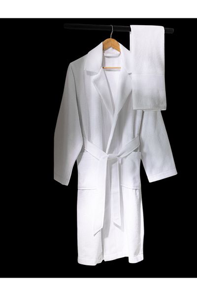 Madame Coco Unisex Σετ μπουρνούζι 100% βαμβακερό - Λευκό - Συλλογή Luxury