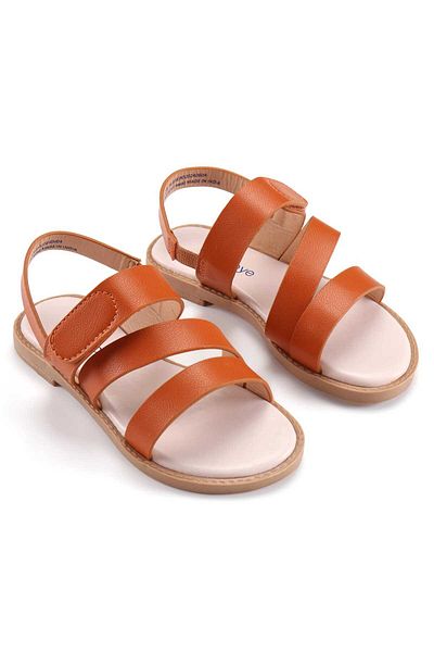 Babyoye Babyoye Sandals with Velcro Closure - Maroon
