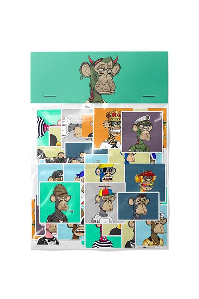 dadi ramba NFT Monkeys Sticker pack - Bullet Journal - Agenda - Planner - Notebook - Laptop Label Sticker