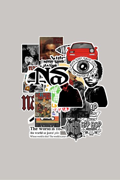 dadi ramba Nas Sticker Pack - Bullet Journal - Agenda - Planner - Notebook - Laptop Sticker Decal