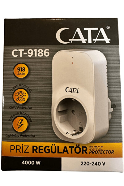 Cata Ct-9186 Akım Ve Çocuk Korumalı Tekli Kablosuz Priz (1 ADET)