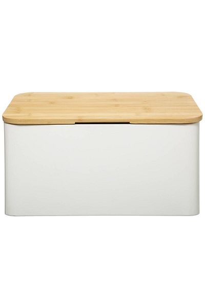 5FIVE Metal Bread Box with Bamboo Cutting Board (37 x 22.5 x 23.5 cm)
