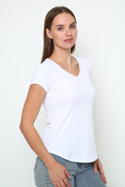 Oasis Super Quality Pocketed V-Neck Cotton Lycra T-Shirt