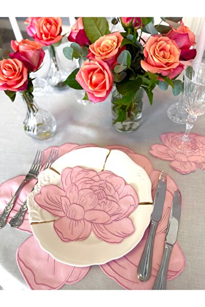 Matis Home Line Şakayık Pembe 2'li Amerikan Servis