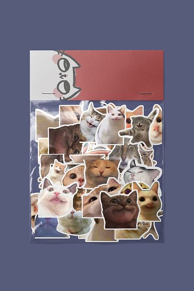 dadi ramba Happy Cats Sticker Pack - Bullet Journal - Agenda - Planner - Notebook - Laptop Sticker Decal