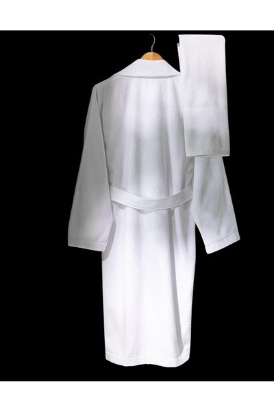 Madame Coco Unisex Σετ μπουρνούζι 100% βαμβακερό - Λευκό - Συλλογή Luxury