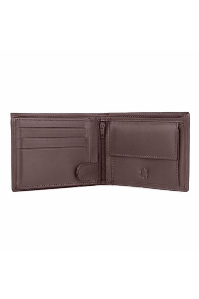 delis Men's Wallet, Ilias Pt1165, Genuine Leather, Brown