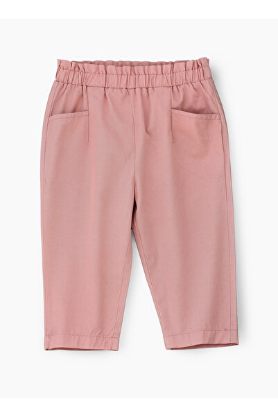 Basicxx Girls' Pink Cotton Woven Culottes