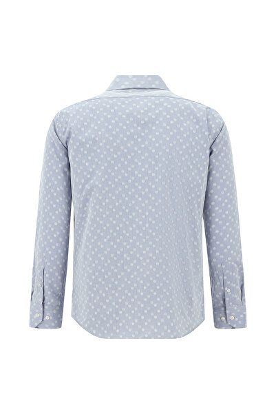 Abdullah Kiğılı Довгий рукав, облягаючий крій, застібка на ґудзики, комір з візерунком, бавовняна сорочка