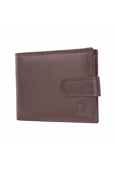 delis Men's Wallet, Iacov Pt1175, Genuine Leather, Brown