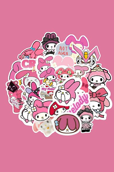 dadi ramba My Melody Sticker Pack - Bullet Journal - Agenda - Planner - Notebook - Laptop Sticker Decal