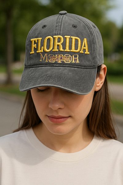 LAGRANZE Vintage Florida Summer Cotton Embroidered Hat