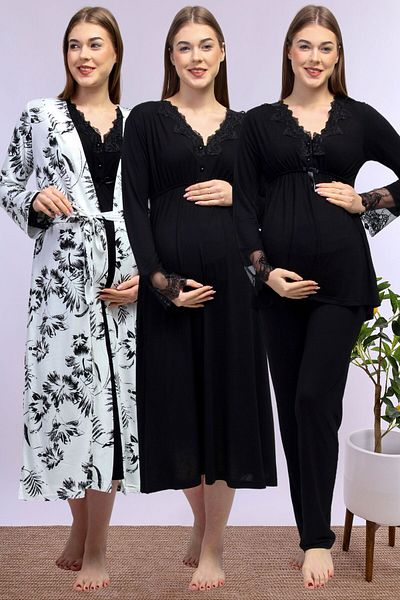 ByLohusa Effortt Black Pregnant Maternity Set