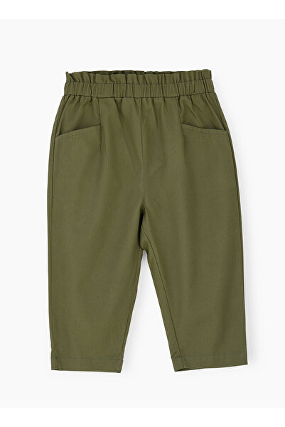 Basicxx Girls' Olive Green Cotton Woven Culottes