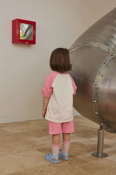 Tics Pink Raglan Sleeve Set