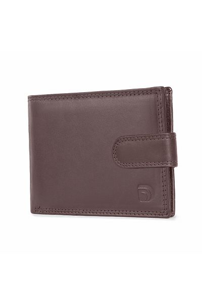 delis Men's Wallet, Dima Pt1179, Genuine Leather, Brown
