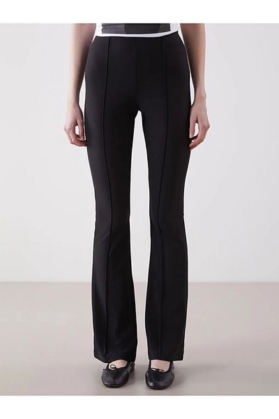 LC Waikiki Lcw Vision Black Women's Leggings Pants with Elastic Waist