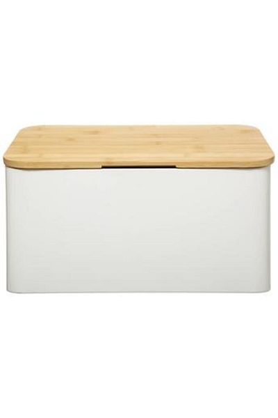 5FIVE Metal Bread Box with Bamboo Cutting Board (37 x 22.5 x 23.5 cm)
