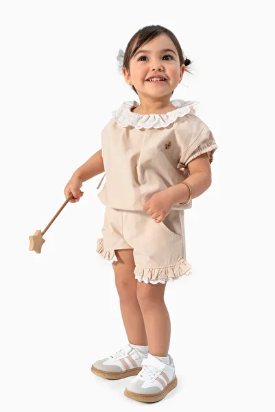 Jikko Baby Ruffle Collar Shorts 2 Piece Set 3609