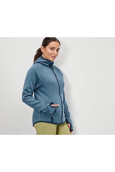 Tchibo Knitted Fleece Jacket, Navy Blue