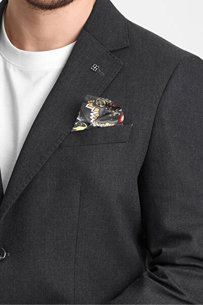 Frappoli Venus Men's Dark Grey 4 Seasons Comfortable Fabric Slim Fit Half Lined Sports Blazer Jacket