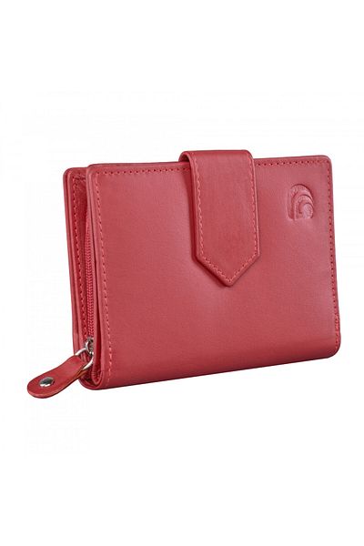 delis Women's Wallet, Melusine Pt1224, Genuine Leather, Red
